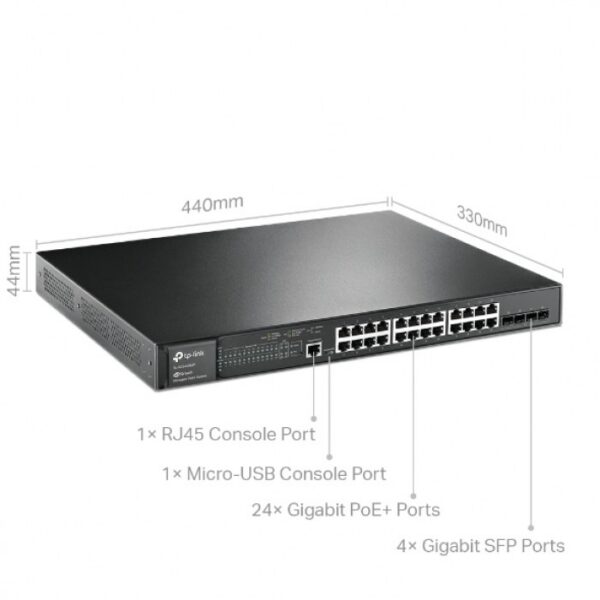 TP-LINK TL-SG3428MP JetStream 28-Port Gigabit L2+ Managed Switch with 24-Port
PoE+